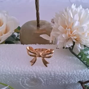 Anel laço dourado